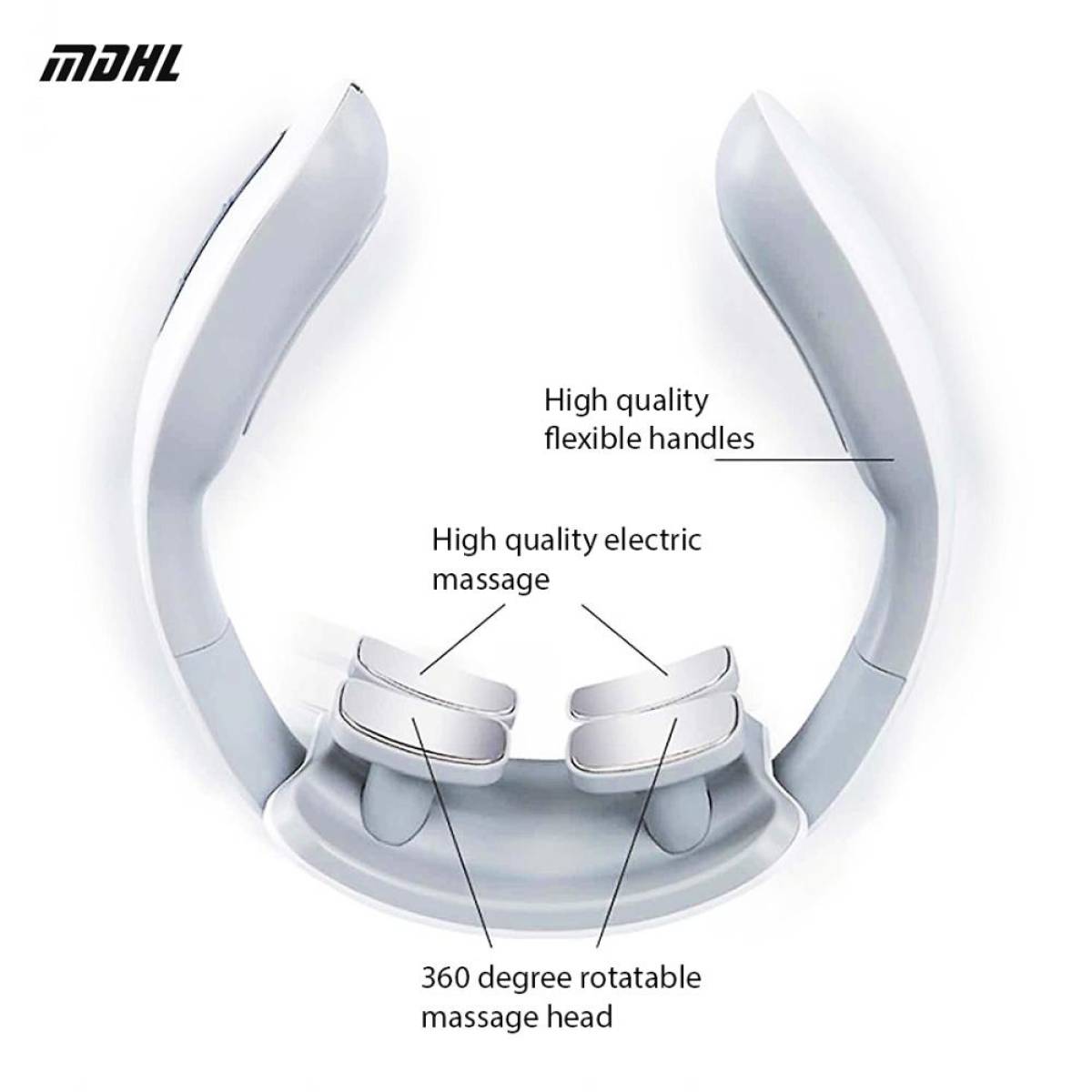 Mdhl Smart Neck Massager, 6 Massage Modes, Pain – Stress Reduction, Md-066