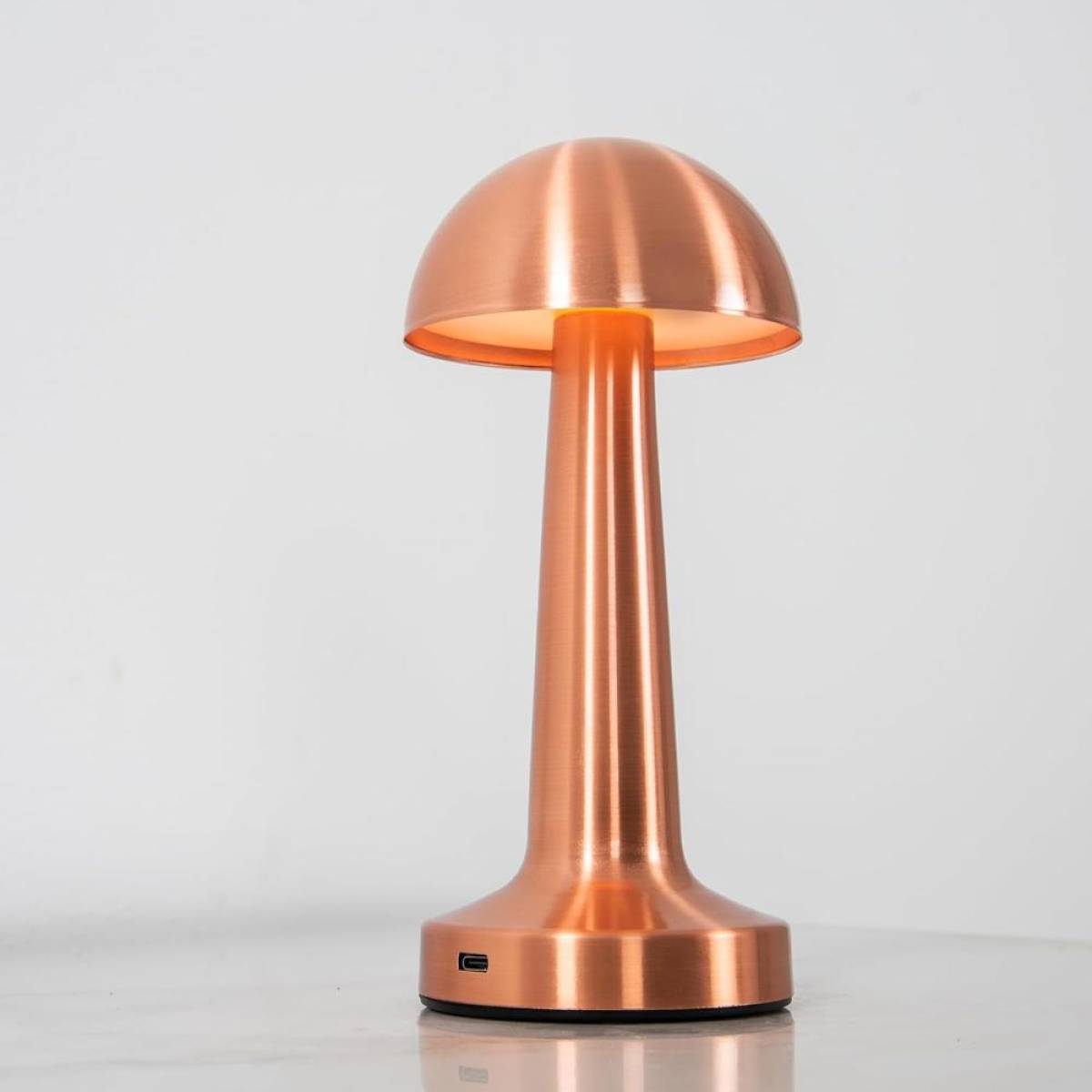 Rose Gold Mushroom Led Table Lamp – 23 cm, Touch Dimming, 3 Light Modes, Sk1951419