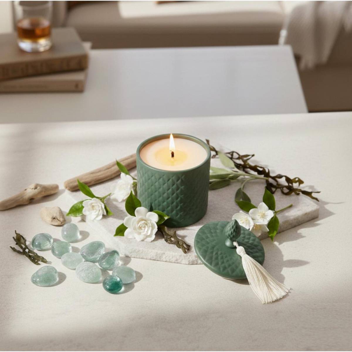 Finmanlife Bergamot Pomelo Luxury Scented Candle, Sk933gr