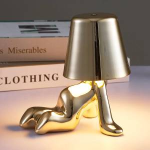 Thinker Gold Led Table Lamp With Touch Control, 3 Light Modes, Sk1951427e