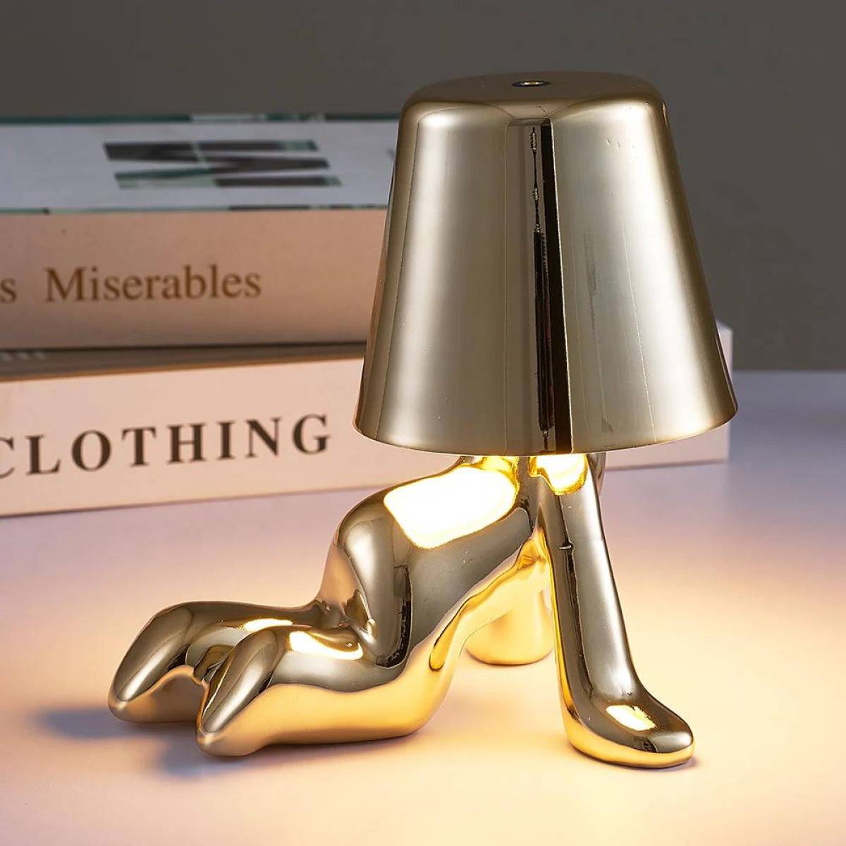 Thinker Gold Led Table Lamp With Touch Control, 3 Light Modes, Sk1951427e