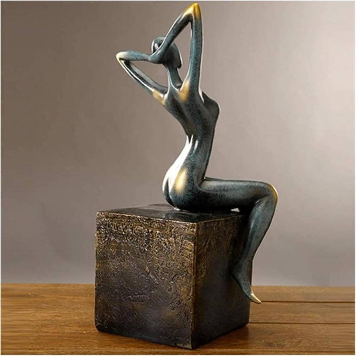 Modern Abstract Yoga Figurine 40 Cm – Resin Art Sculpture For Interior Decor, Sk880