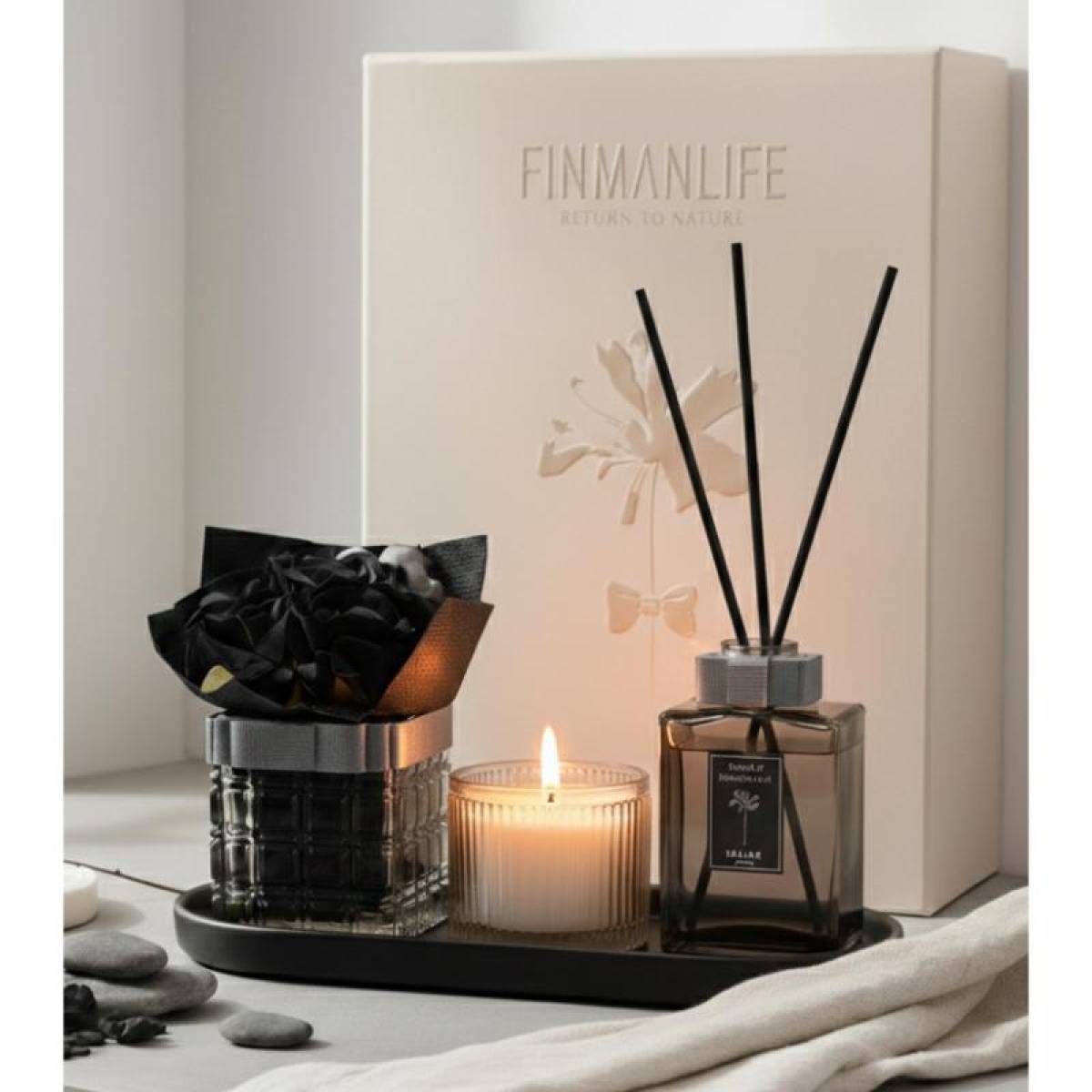 Finmanlife Gentleman Dignity Home Fragrance & Decor Gift Set, Sk935bk
