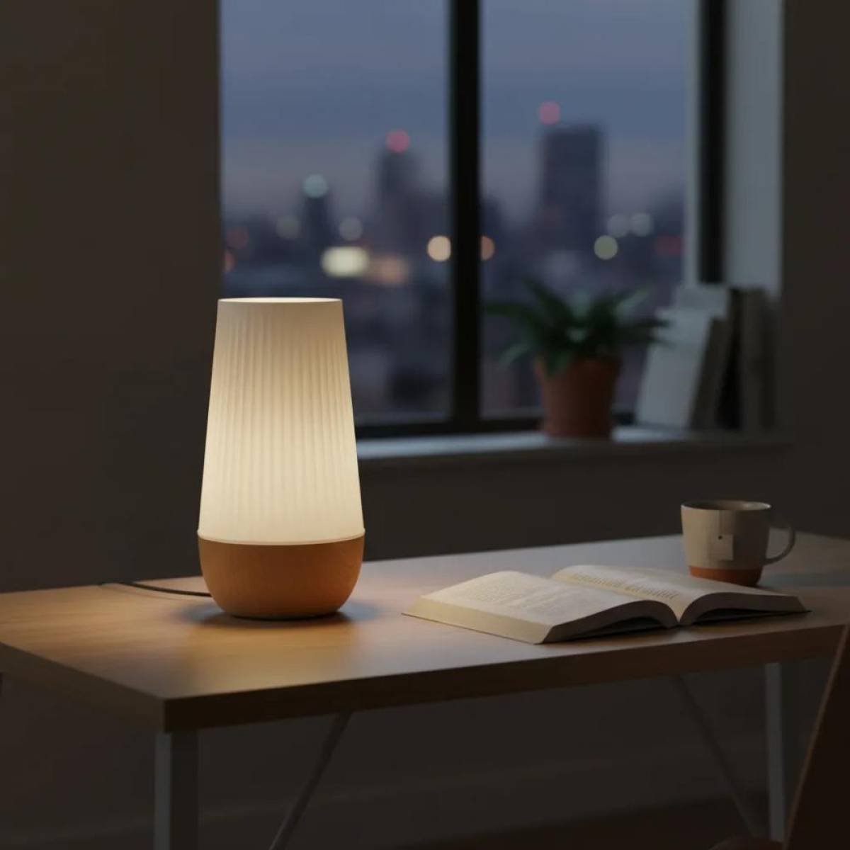 White Cordless Touch-control Led Table Lamp – 15 Cm With Remote, Sk195142
