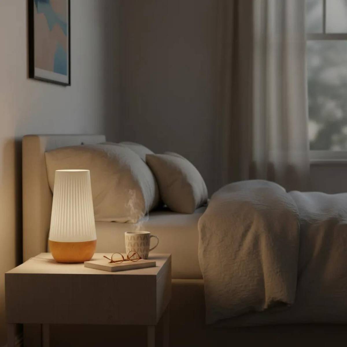 White Cordless Touch-control Led Table Lamp – 15 Cm With Remote, Sk195142