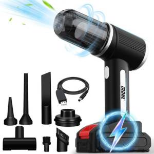 Mdhl Car Mounted Vacuum Cleaner Strong Suction – Portable Design (multiple Nozzle And Brush Attachments), Md-a3