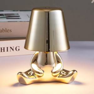 Thinker Gold Led Table Lamp With Touch Control, 3 Light Modes, Sk1951427b