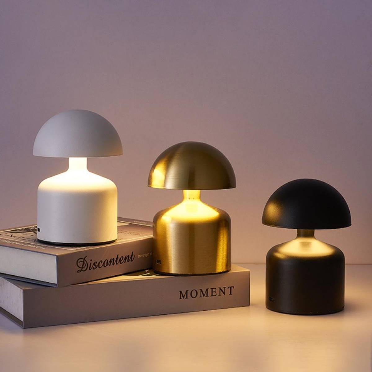 Modern White Mushroom Led Table Lamp – 13 cm, 3 Adjustable Light Levels, Sk1951413