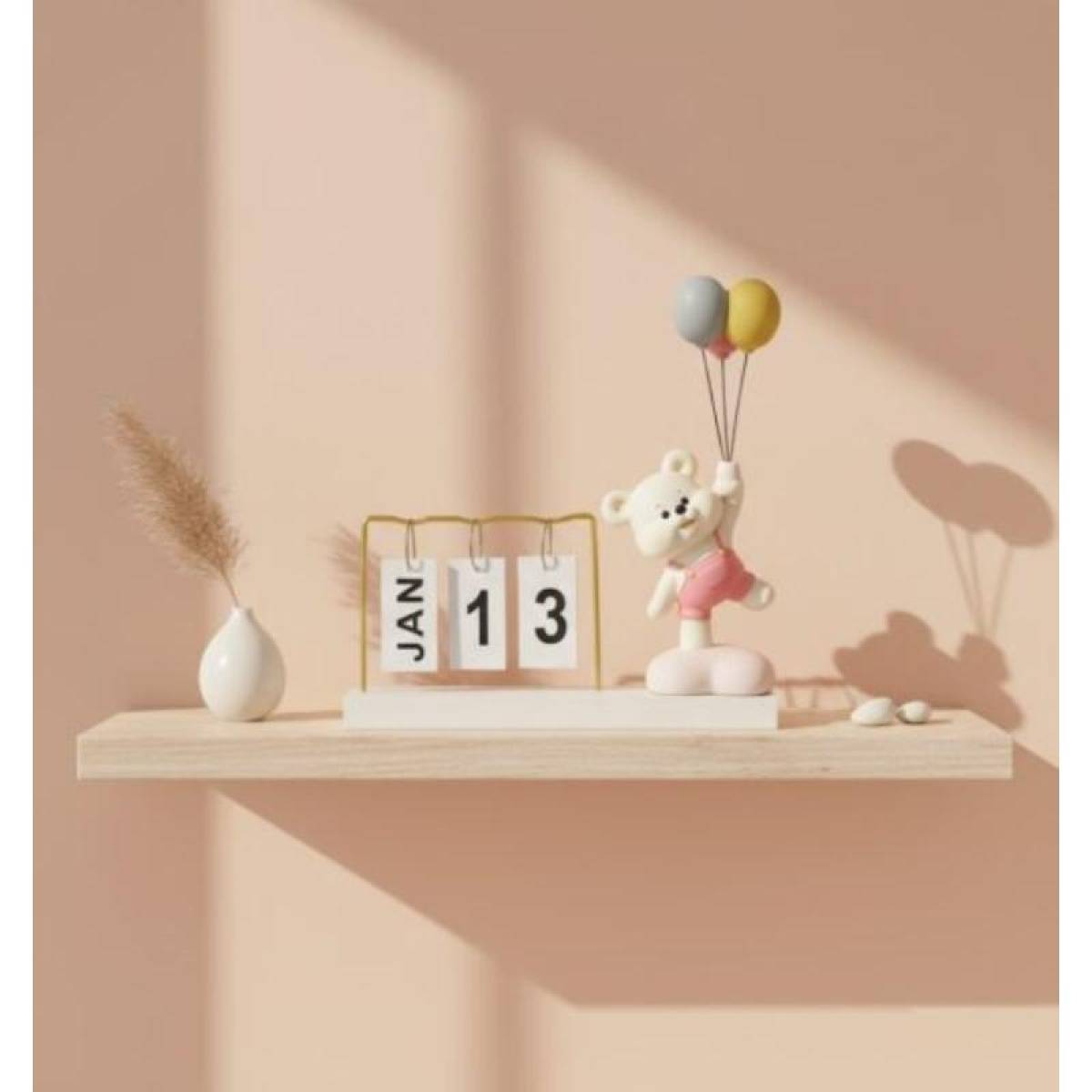 Joyful Bear Perpetual Calendar Showpiece, Sk918