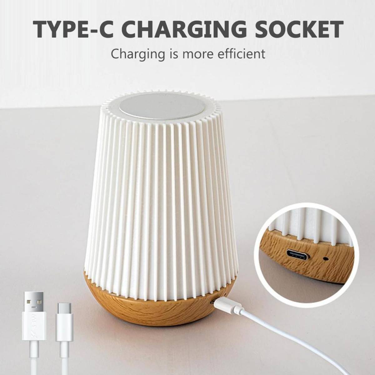 White Cordless Touch-control Led Table Lamp – 15 Cm With Remote, Sk195142