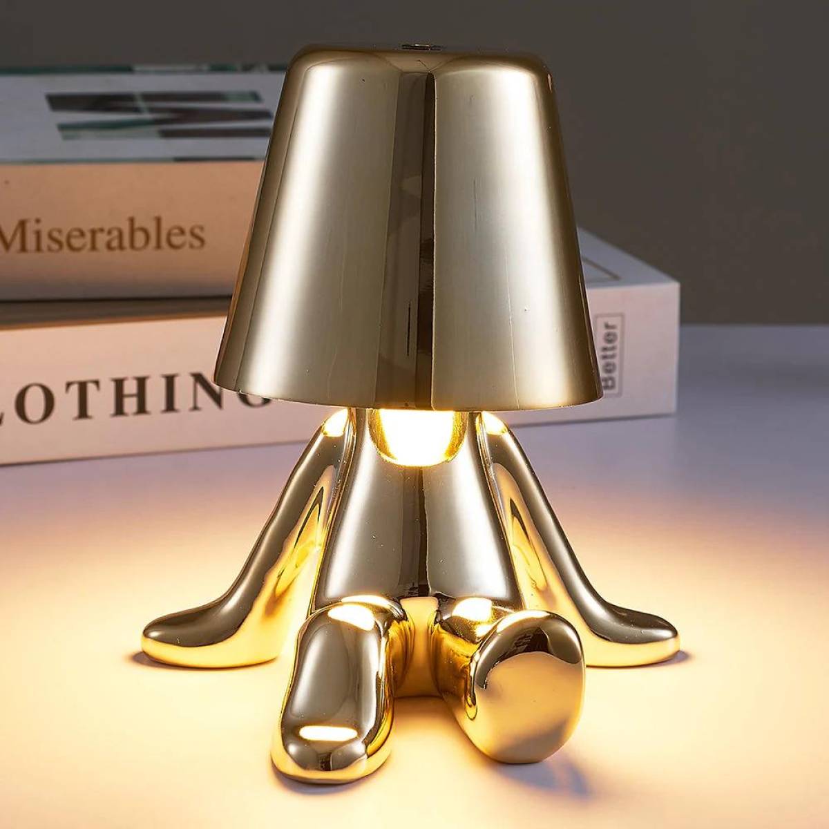 Thinker Gold Led Table Lamp With Touch Control, 3 Light Modes, Sk1951427d