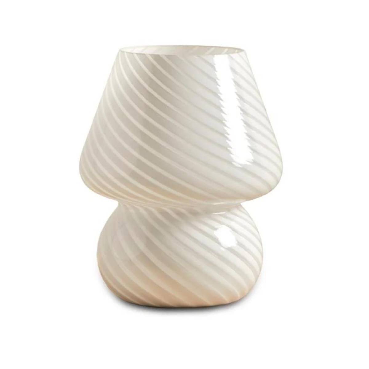 Striped Glass Accent Lamp – 18 cm, Elegant Plug-in Lighting, Sk1951424