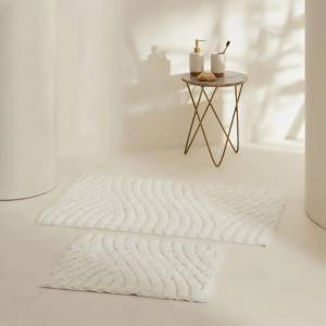 Karaca Home Roma 2-piece Bathmat Set - Ecru, 8680214393925