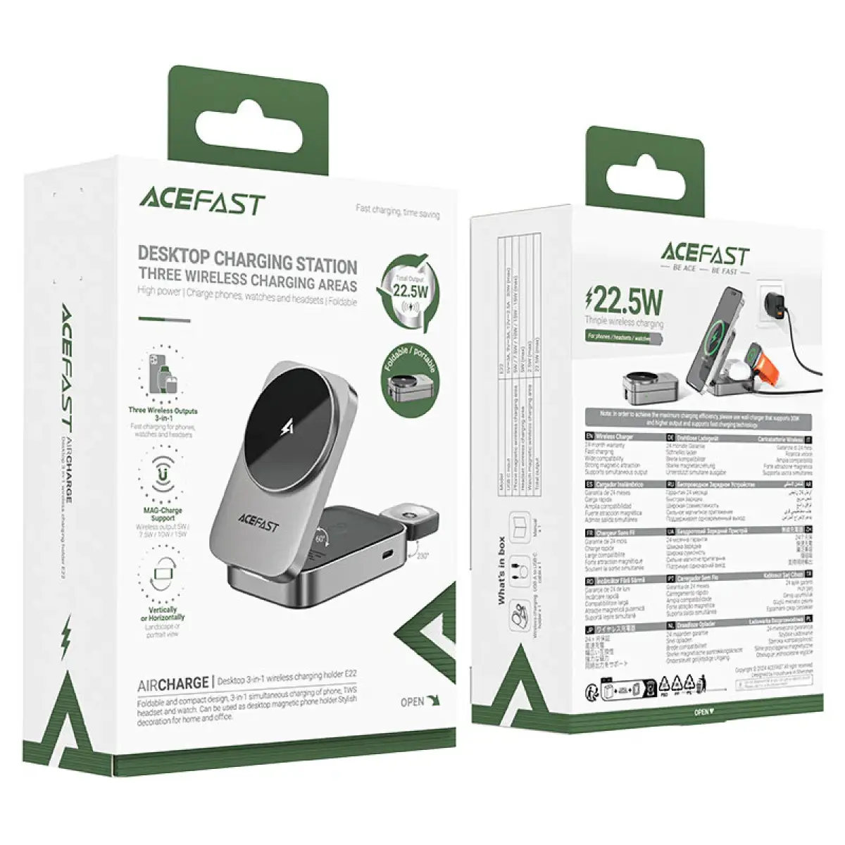 Acefast Fast Wireless Charger Desktop Holder E22