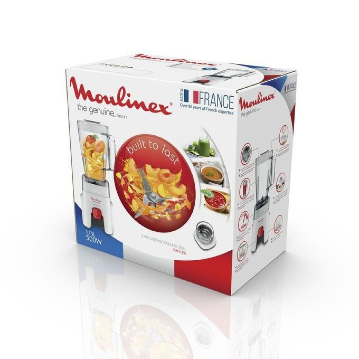 Moulinex 500w Jug Blender + Grinder  1.75L