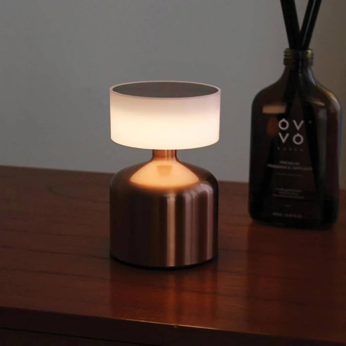Versatile Bronze Cordless Table Lamp – 13 cm, Touch Control, 3 Light Levels, Sk1951411