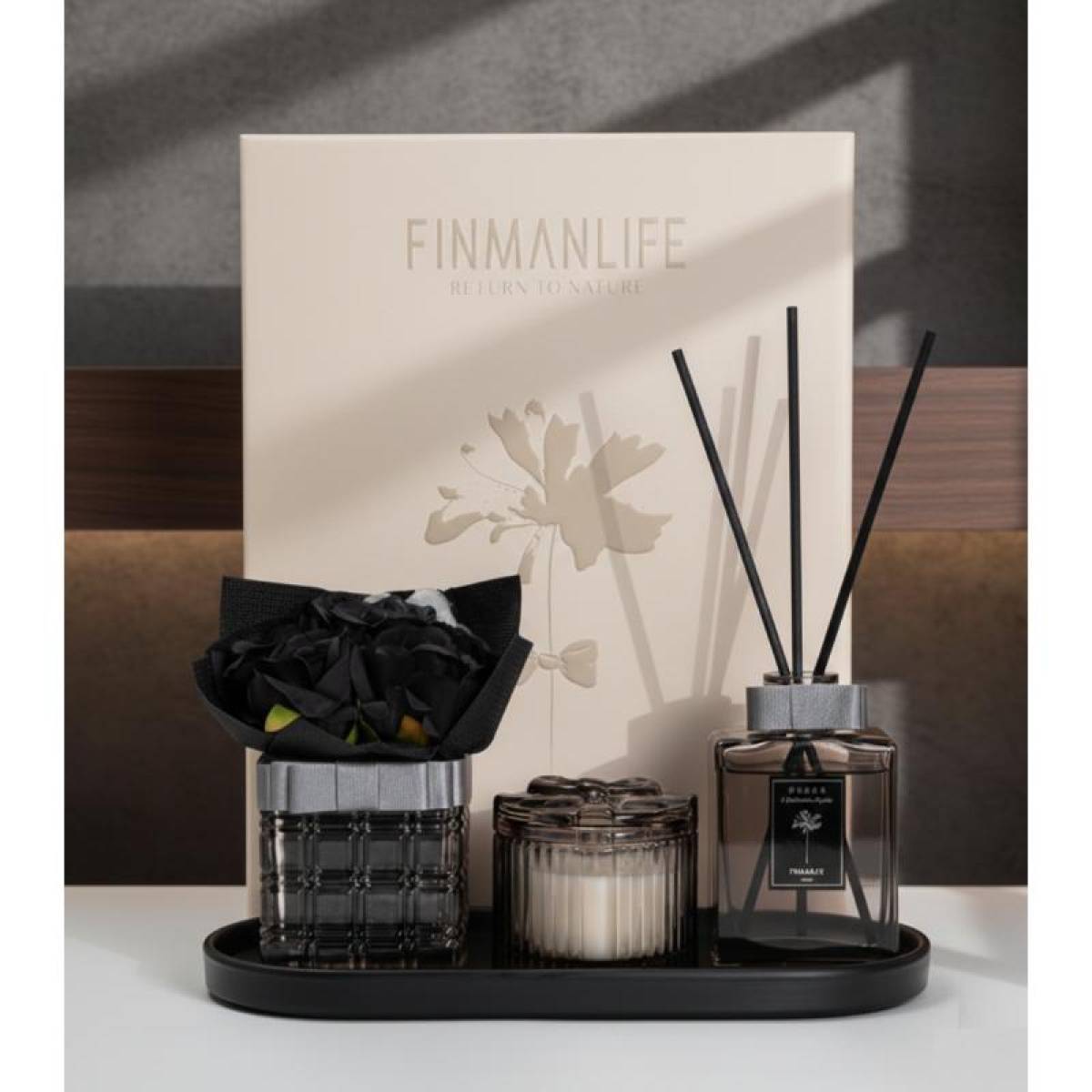 Finmanlife Gentleman Dignity Home Fragrance & Decor Gift Set, Sk935bk