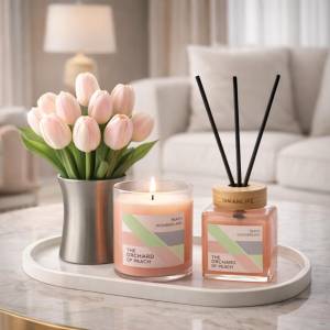 Finmanlife Peach Wonderland Home Fragrance & Decor Gift Set – Rural Forest Series, Sk928p