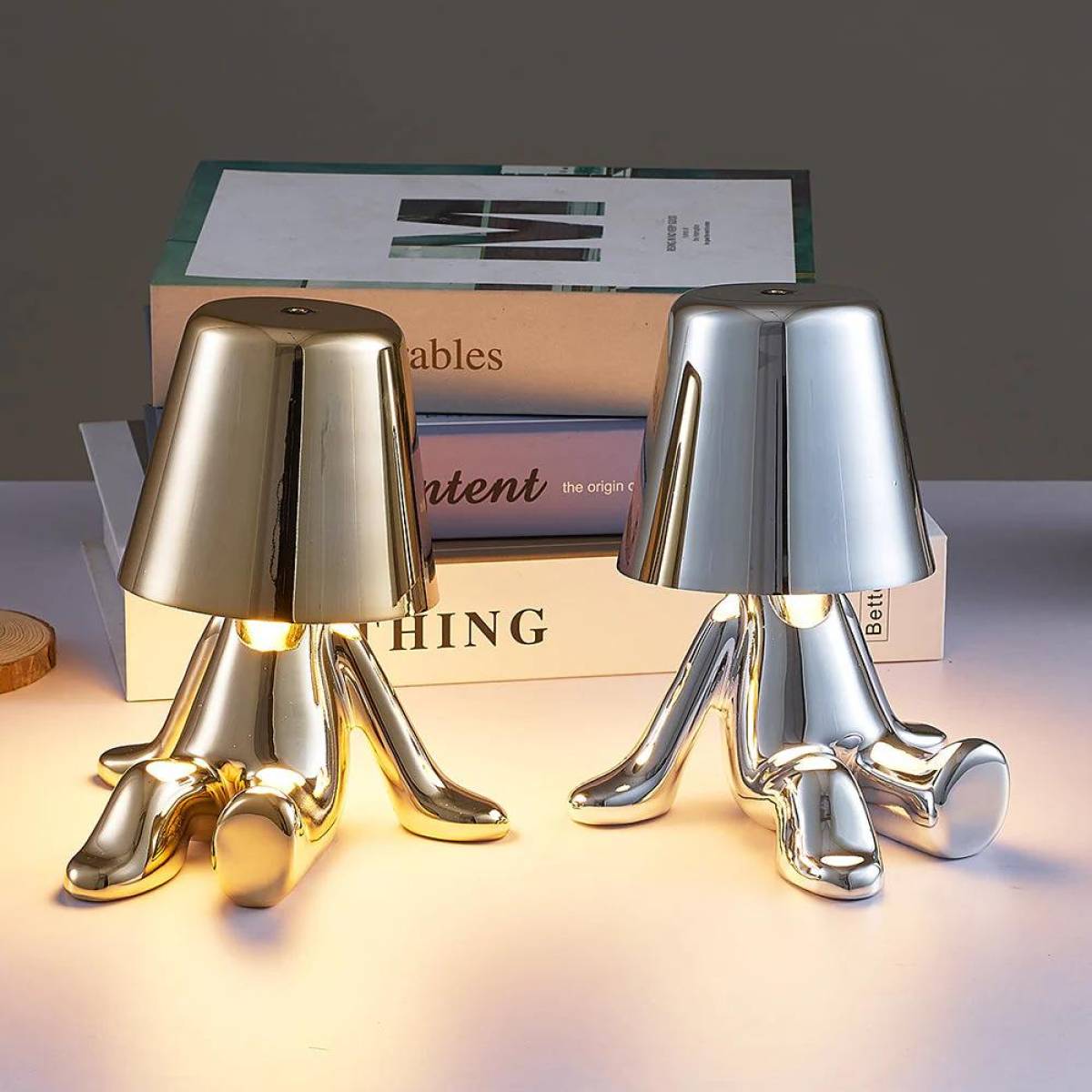 Thinker Gold Led Table Lamp With Touch Control, 3 Light Modes, Sk1951427d