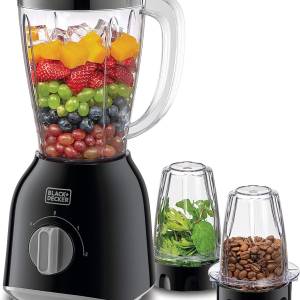 Black+decker Blender 400w 5 Blender With 2 X Grinder Mills,