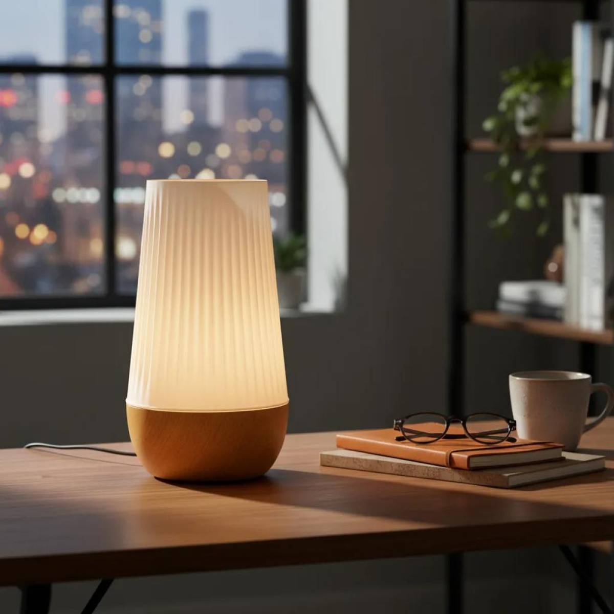 White Cordless Touch-control Led Table Lamp – 15 Cm With Remote, Sk195142