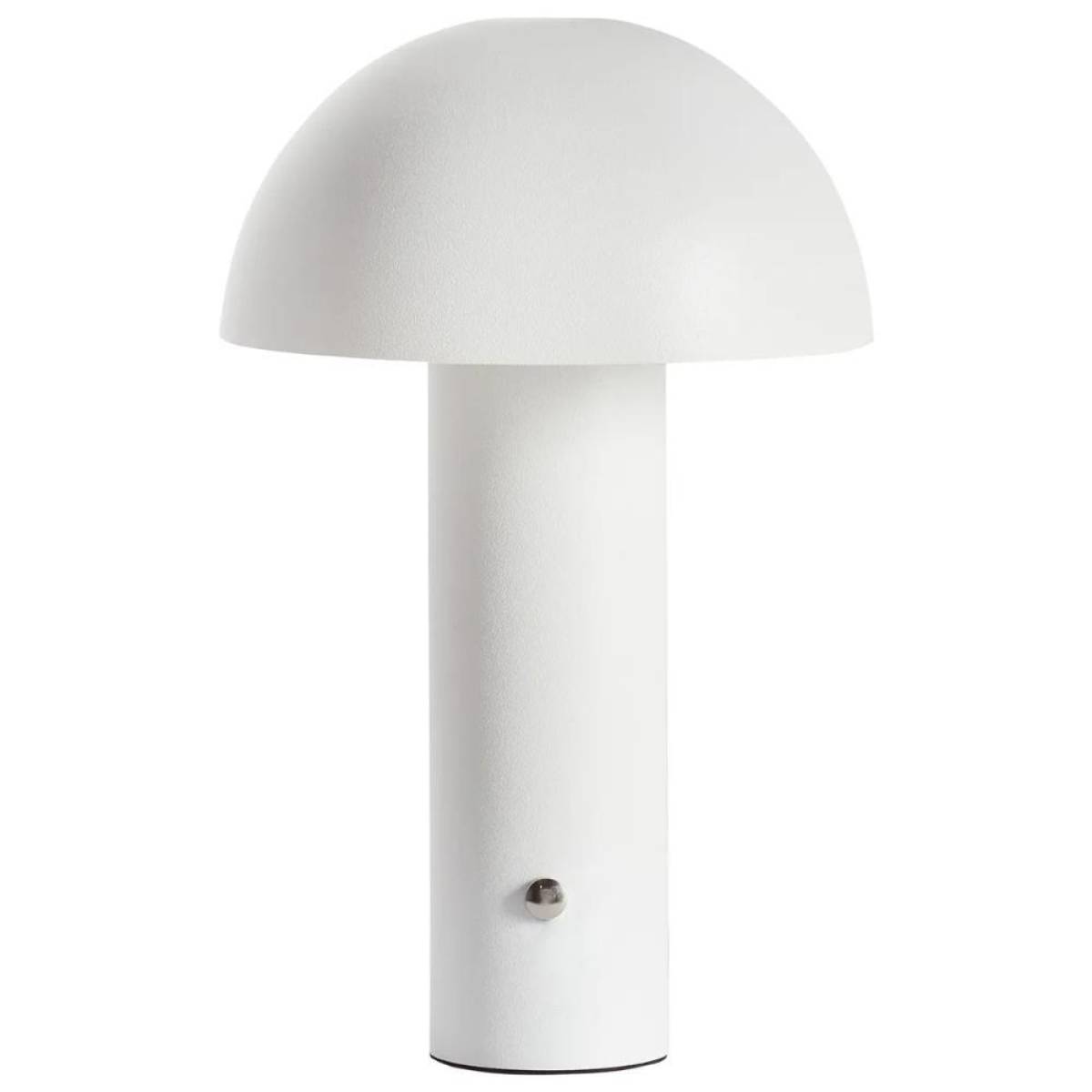 White Wireless Mushroom Led Table Lamp 22 cm With Touch Dimming, Sk195146