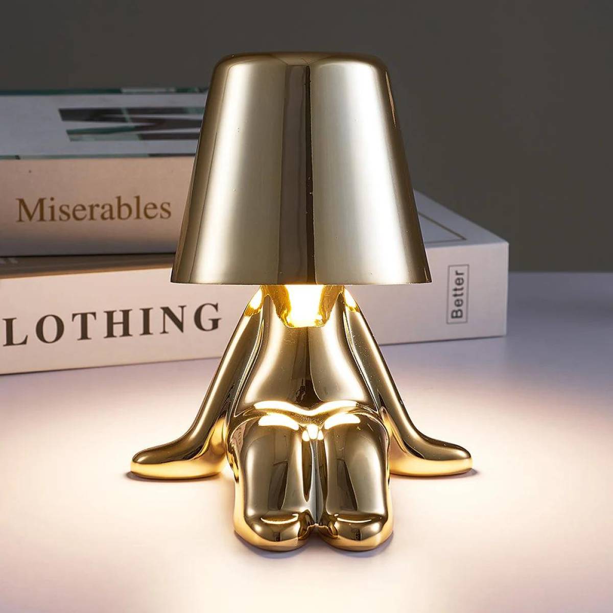 Thinker Gold Led Table Lamp With Touch Control, 3 Light Modes, Sk1951427c