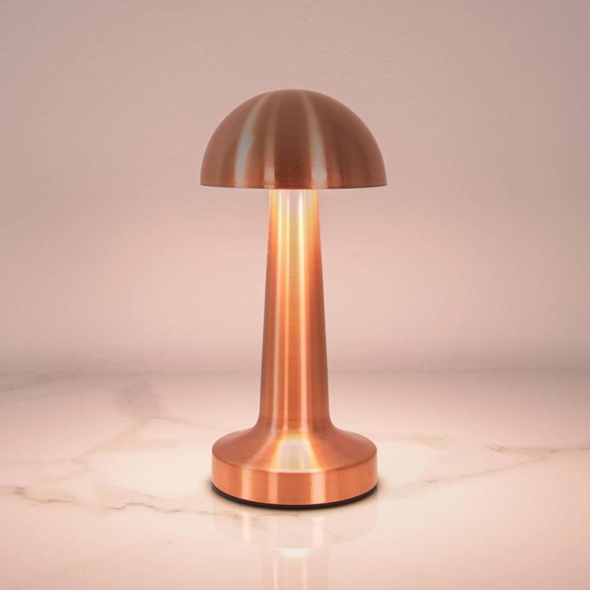 Rose Gold Mushroom Led Table Lamp – 23 cm, Touch Dimming, 3 Light Modes, Sk1951419