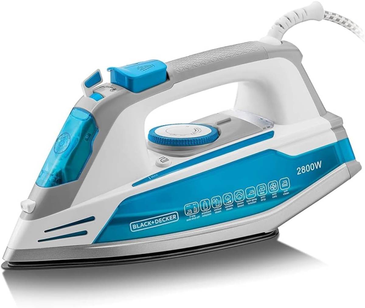 Black & Decker Steam Iron 2800w 110g/min Anodized