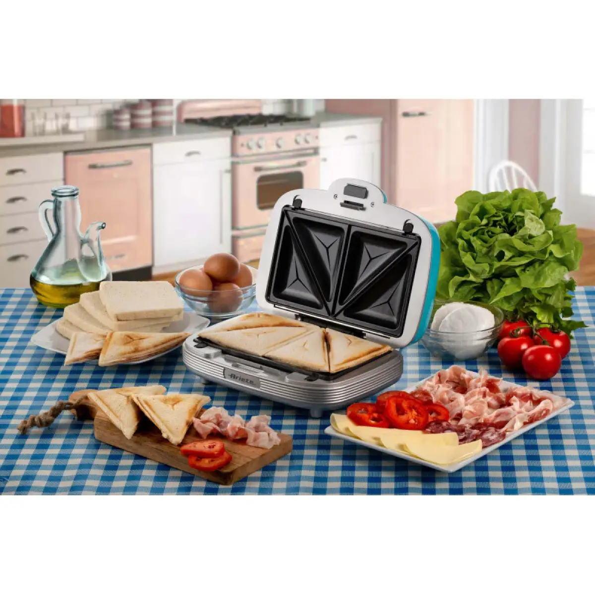 Ariete Sandwich Maker 3 Plates Blue