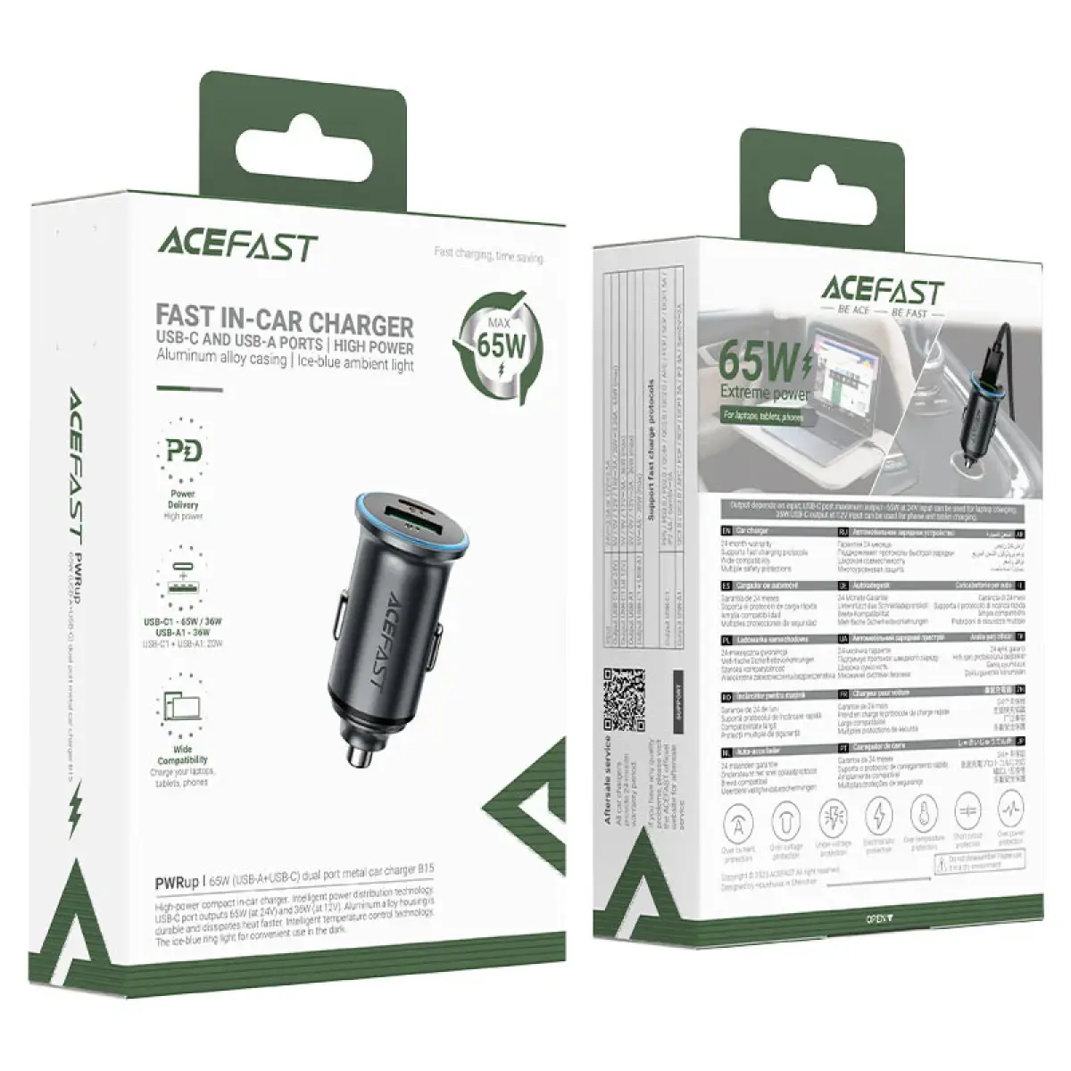 Acefast 65W Dual Port Car Charger B15