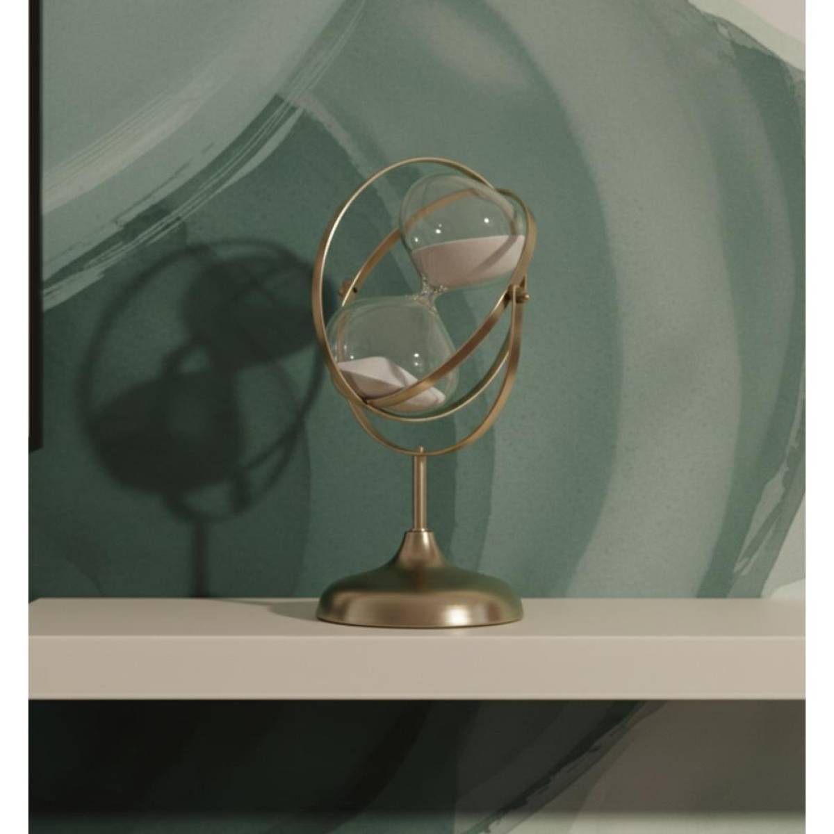 Antique Brass Rotating Sand Hourglass Timer – European Desk Decor, Sk912