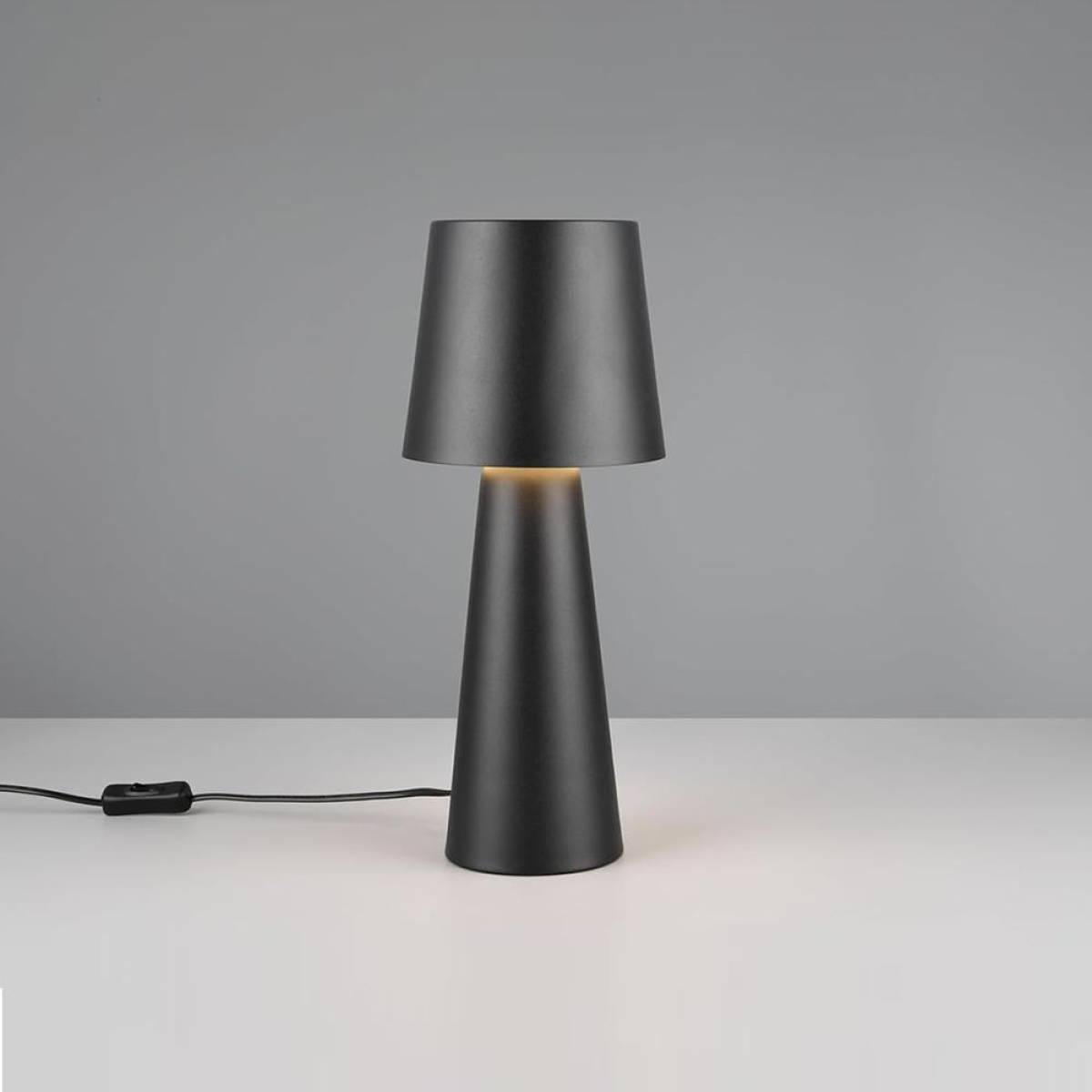 Black Metal Table Lamp  23 cm, Minimalist Design, 3 Light Levels, Sk1951426