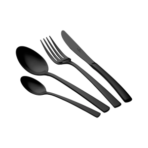 Berlinger Haus 24pcs Cutlery Set, Mirror, Black