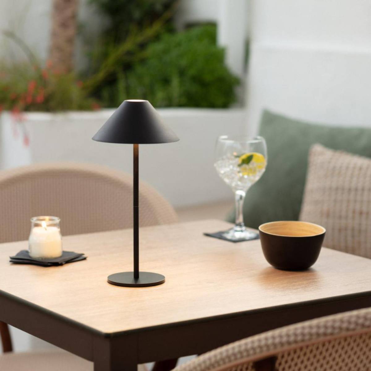 Black Wireless Led Table Lamp – 35 cm, 3 Adjustable Lights, Durable Metal, Sk1951425