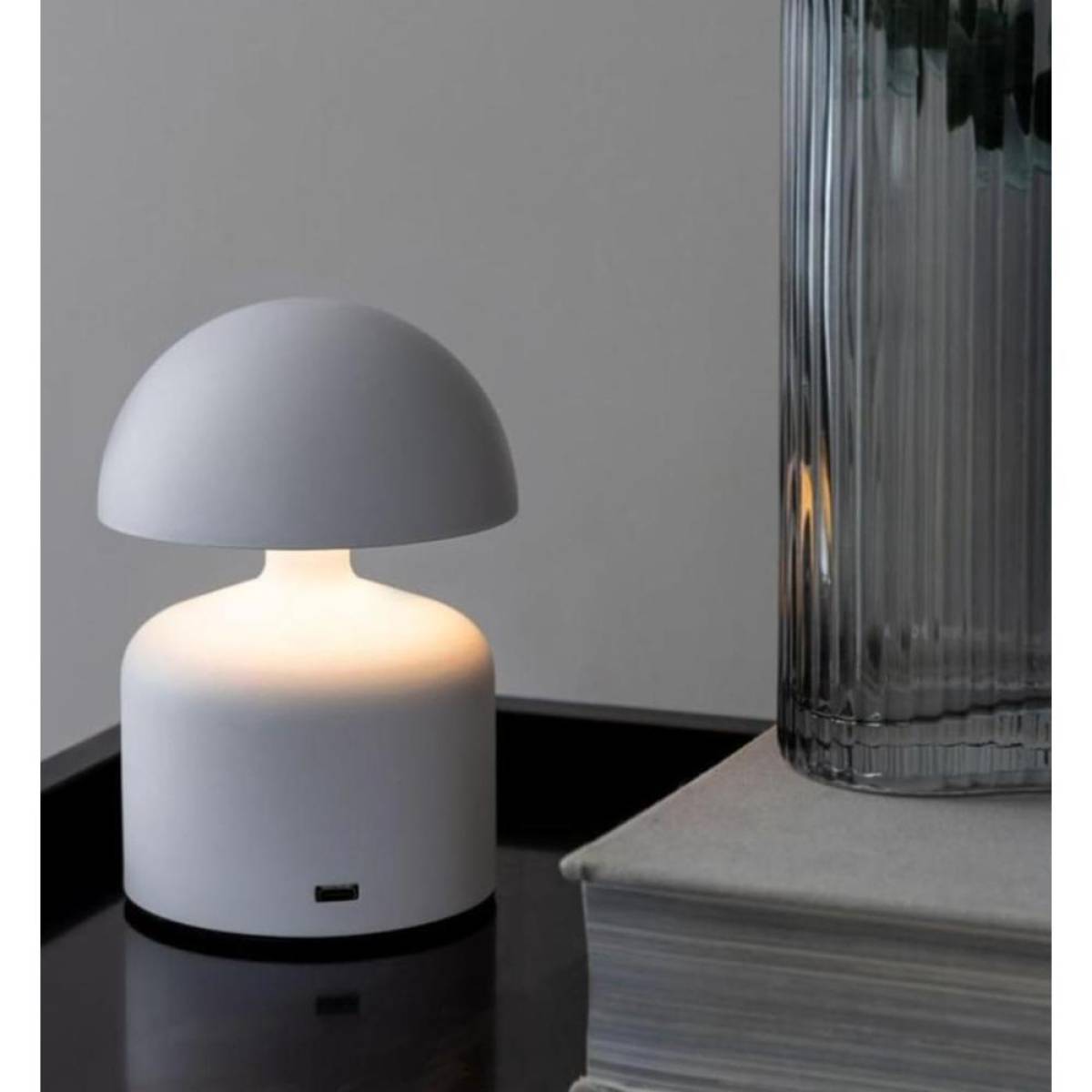 Modern White Mushroom Led Table Lamp – 13 cm, 3 Adjustable Light Levels, Sk1951413