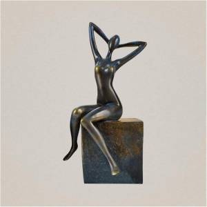 Modern Abstract Yoga Figurine 40 Cm – Resin Art Sculpture For Interior Decor, Sk880