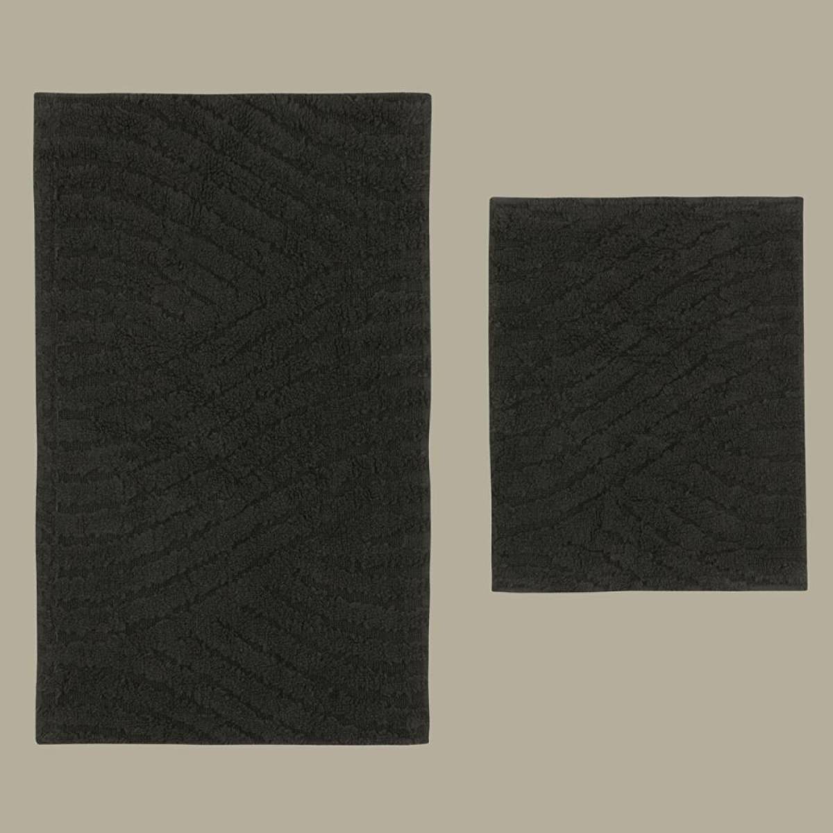 Karaca Home Roma 2-piece Bathmat Set - Anthracite, 8680214393901