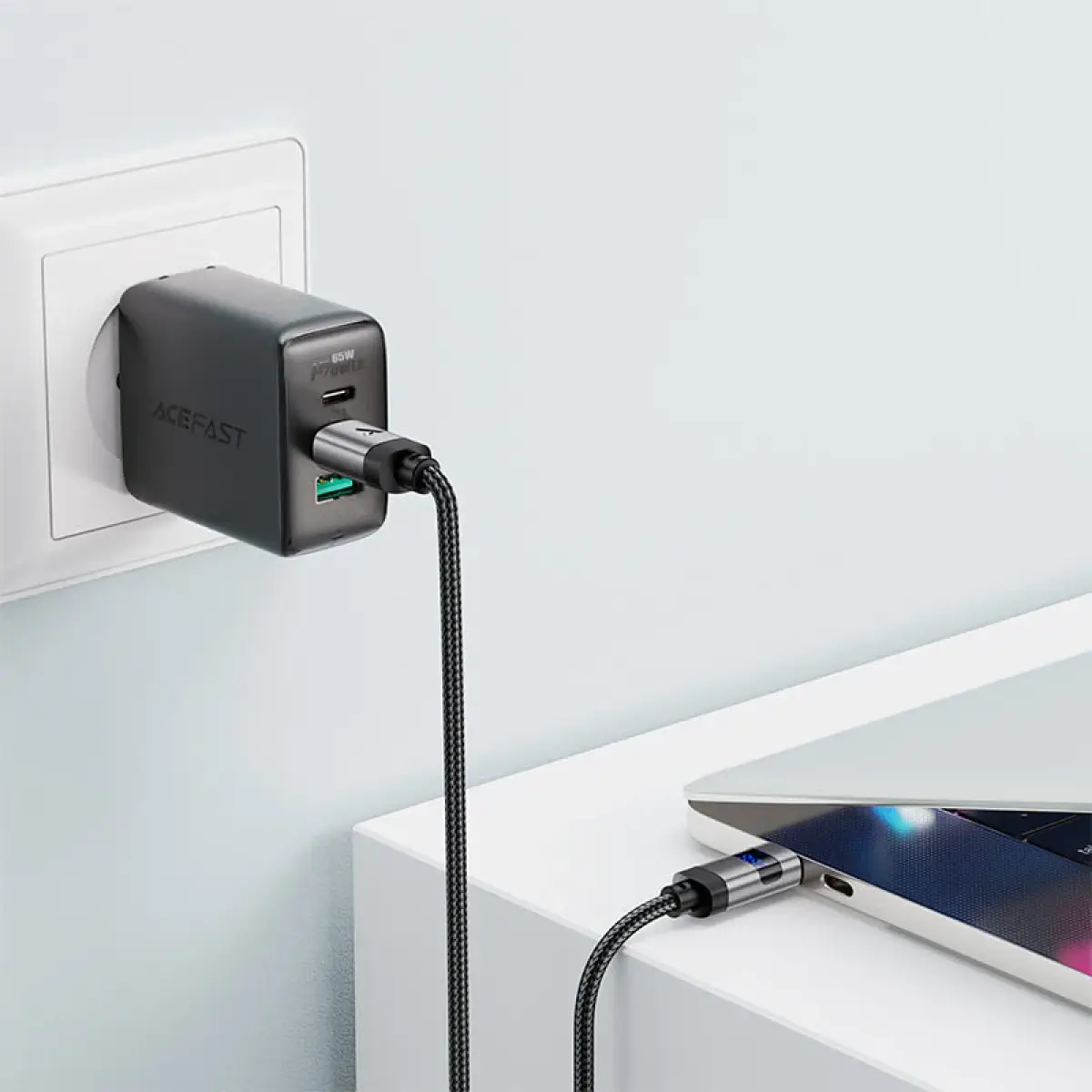 Acefast 60W USB-C LED Digital Display Cable