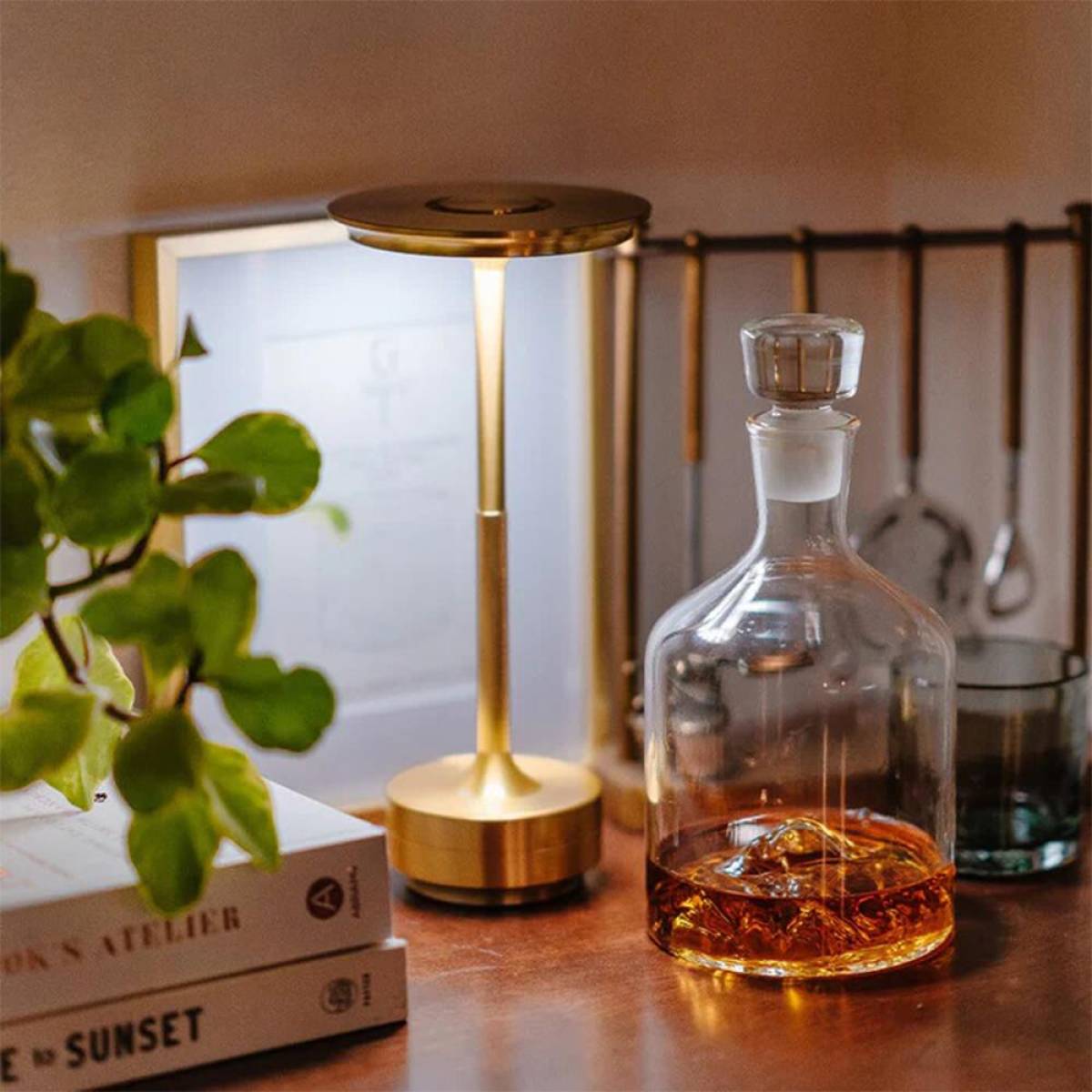 Premium Gold Led Table Lamp 28 Cm – Elegant Ambient Illumination, Sk195147