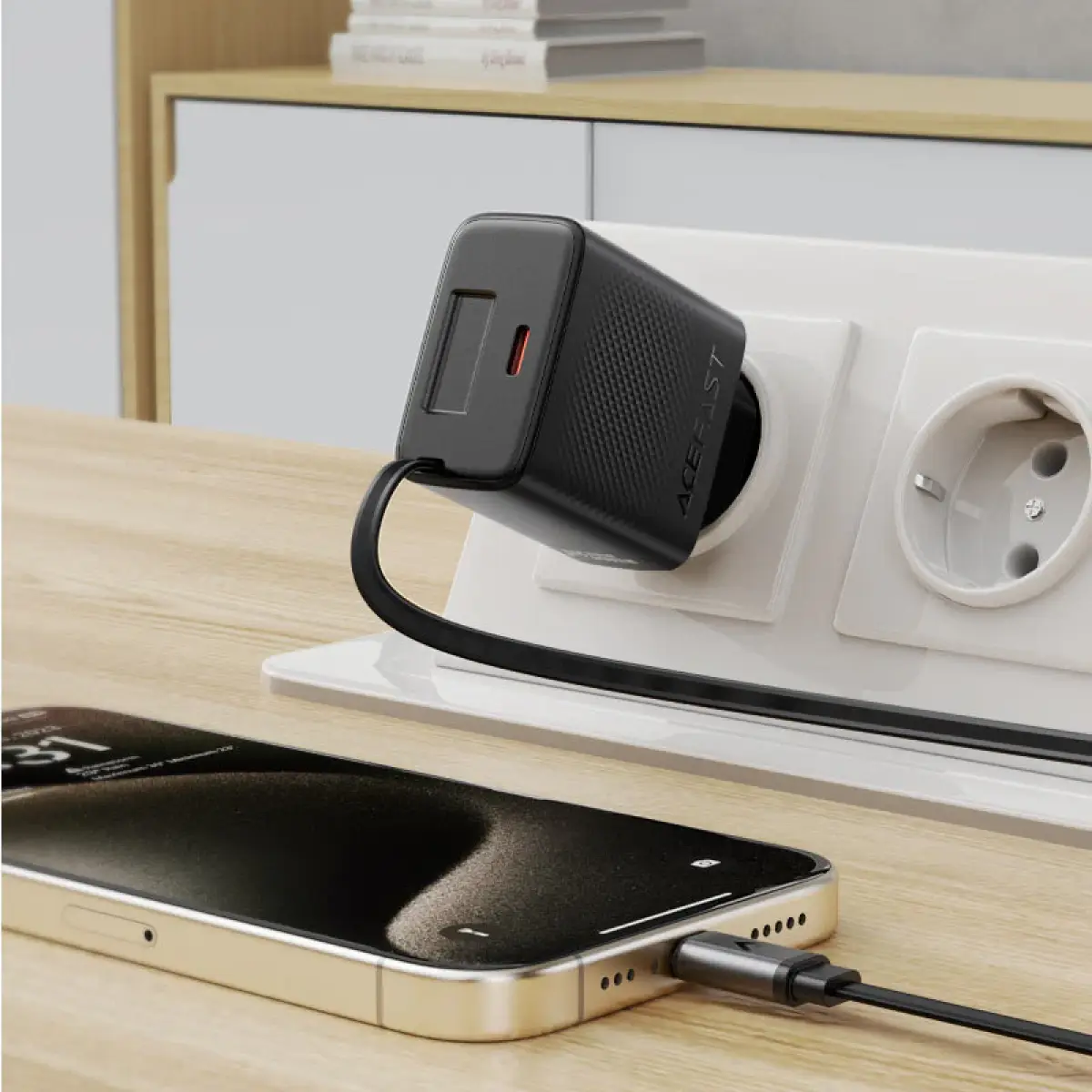 Acefast Fast Charge Wall Charger A110 PD30W (USB-C+USB-C cable) EU