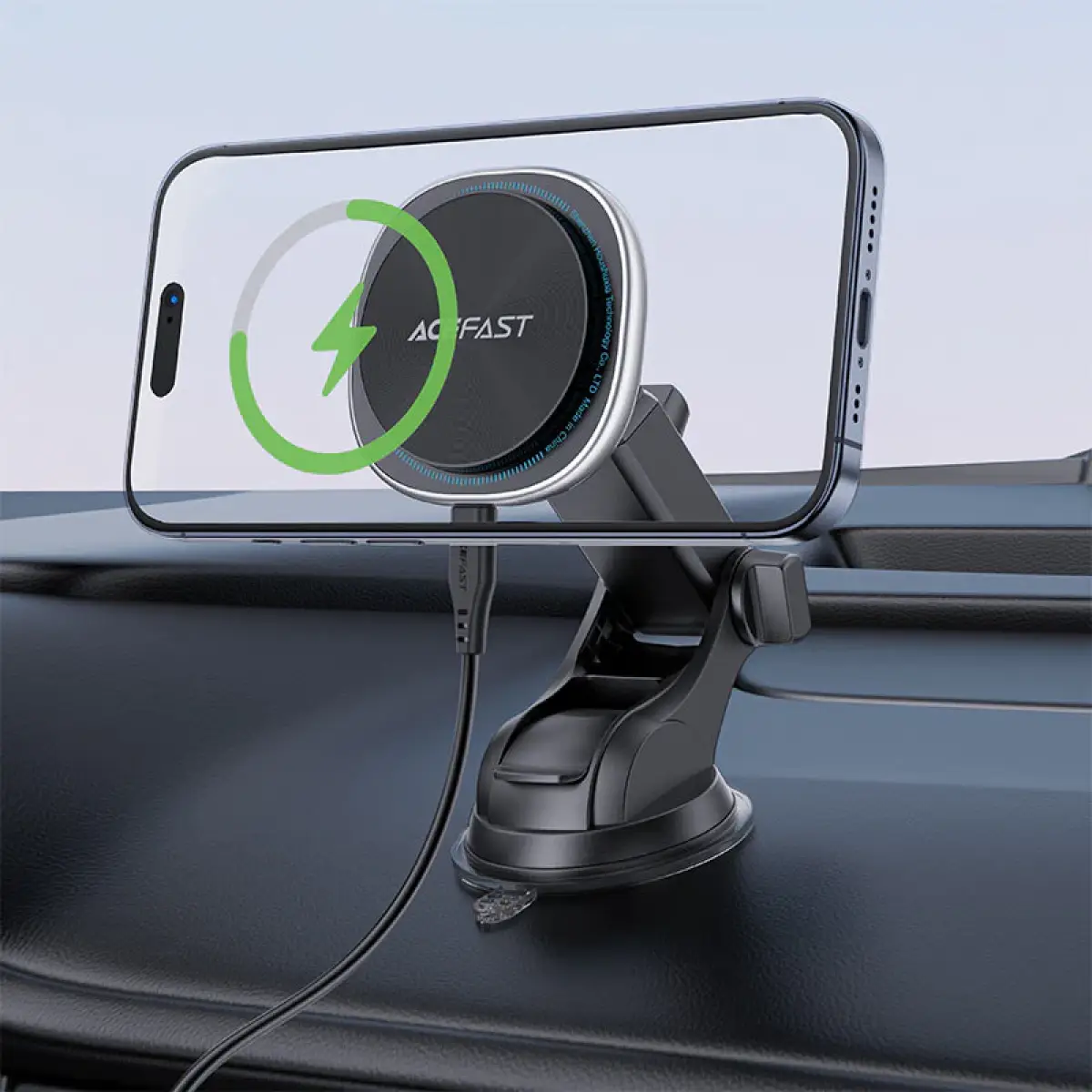AceFast AirCharge Magnetic Wireless Charger Car Holder D42