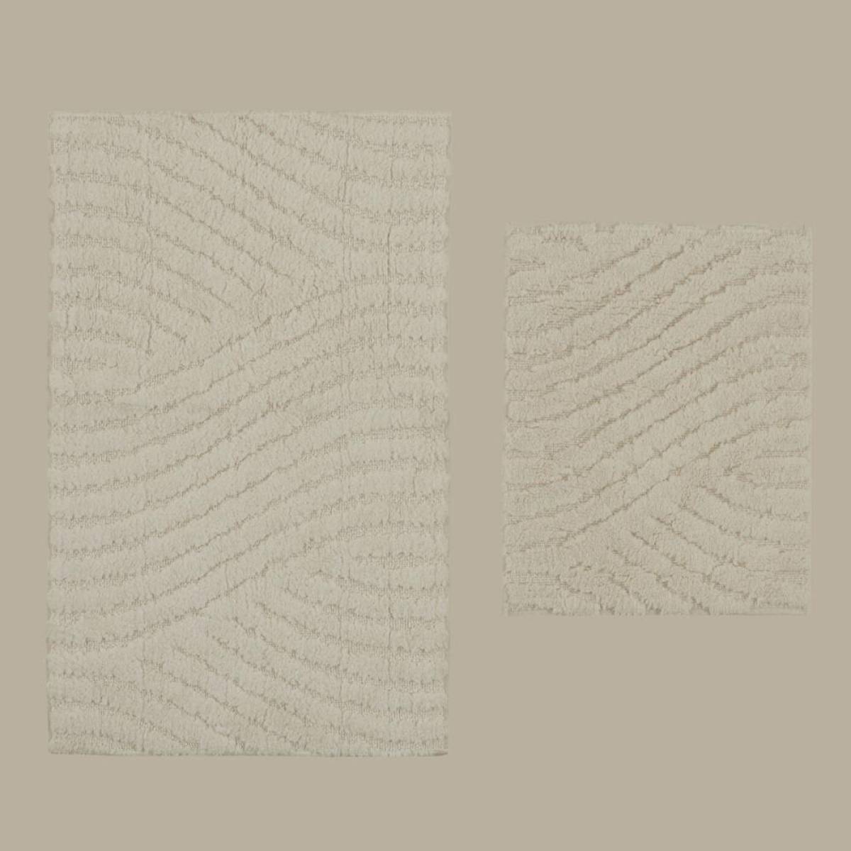 Karaca Home Roma 2-piece Bathmat Set - Ecru, 8680214393925