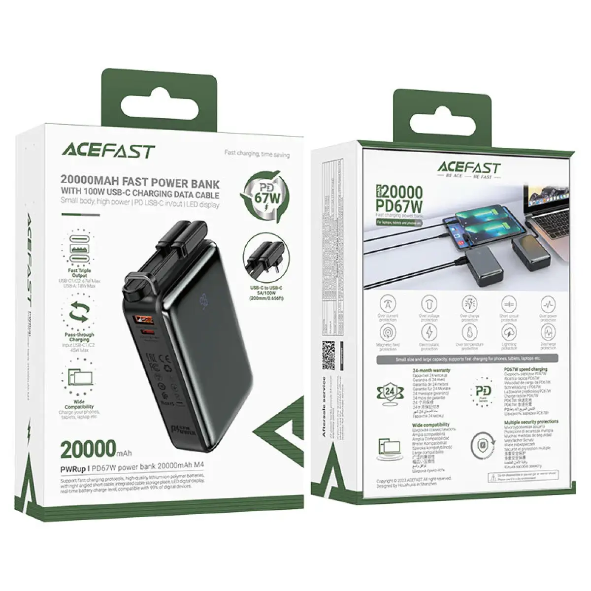 AceFast Fast Charge Power Bank PD67W 20000mAh M4