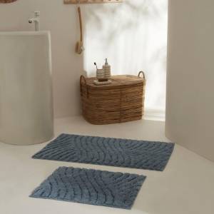 Karaca Home Roma 2-piece Bathmat Set - Indigo, 8680214393918