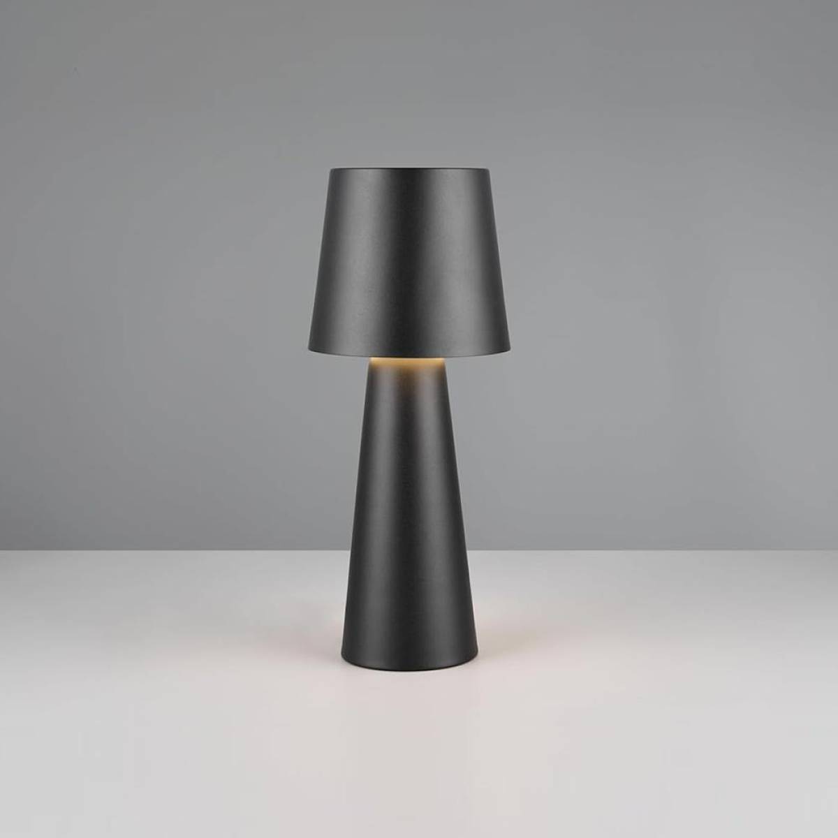 Black Metal Table Lamp  23 cm, Minimalist Design, 3 Light Levels, Sk1951426