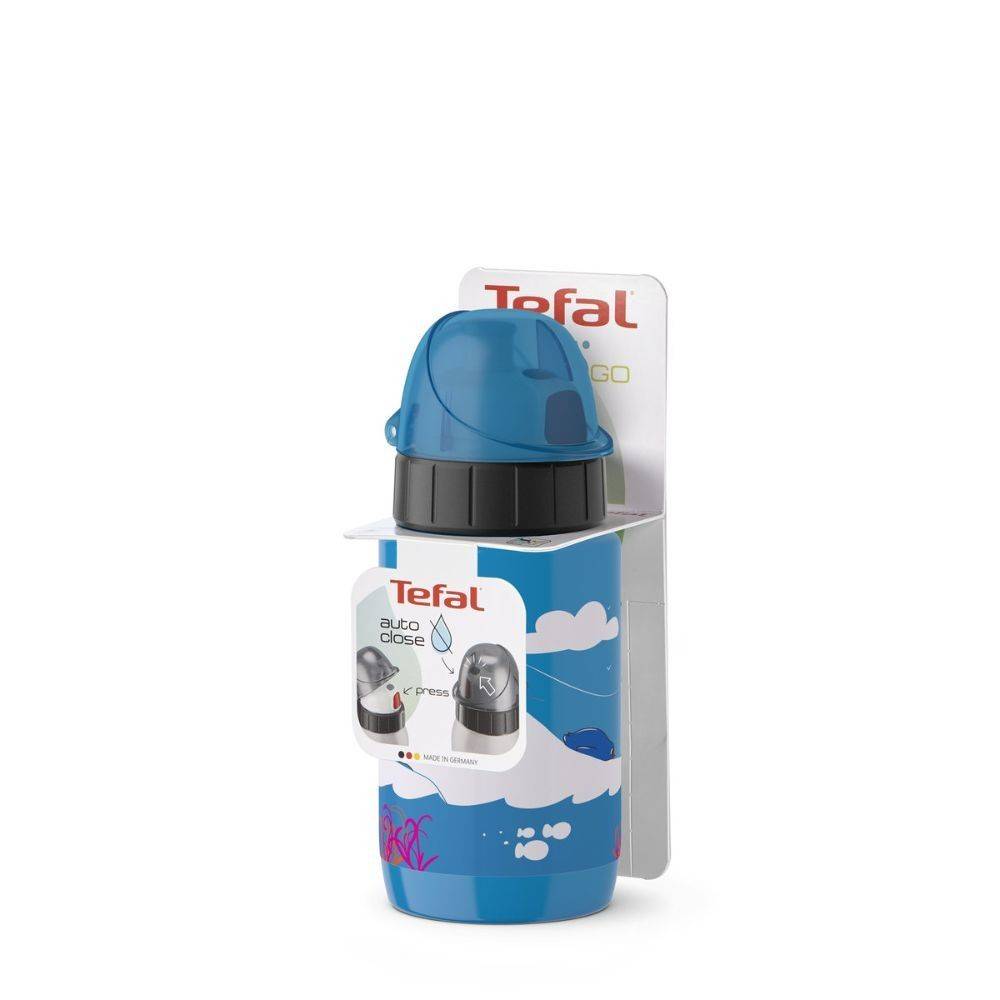 Tefal, Drink2go Light Steel - Decor Penguin 0,4l Blue