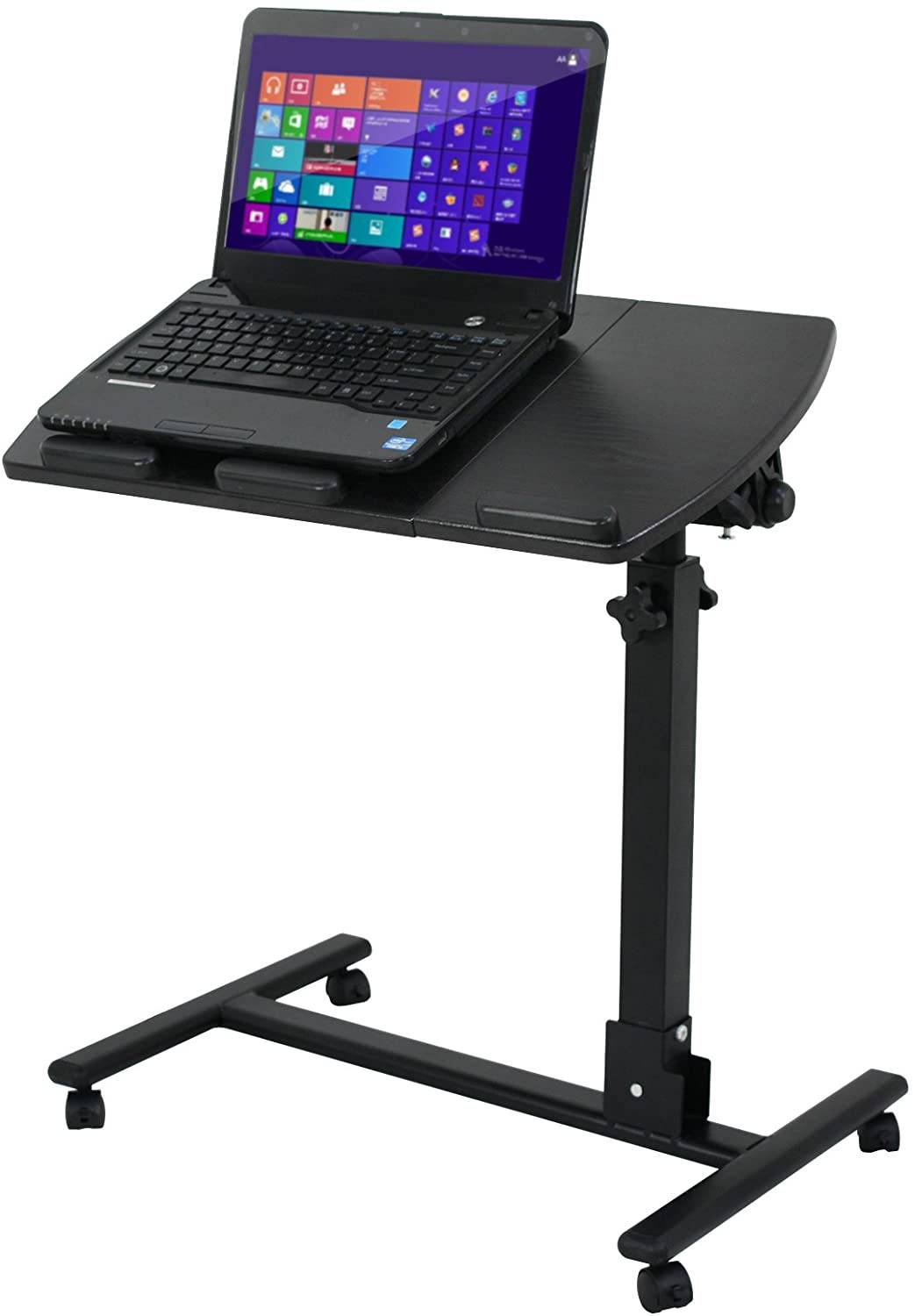 Mascube,  Height Adjustable Rolling Laptop Stand Over Sofa Bed, Notebook Computer Desk, Mlk-cd-02, Black.