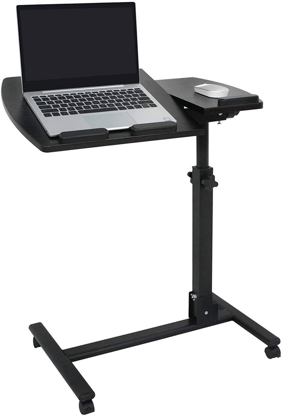 Mascube,  Height Adjustable Rolling Laptop Stand Over Sofa Bed, Notebook Computer Desk, Mlk-cd-02, Black.