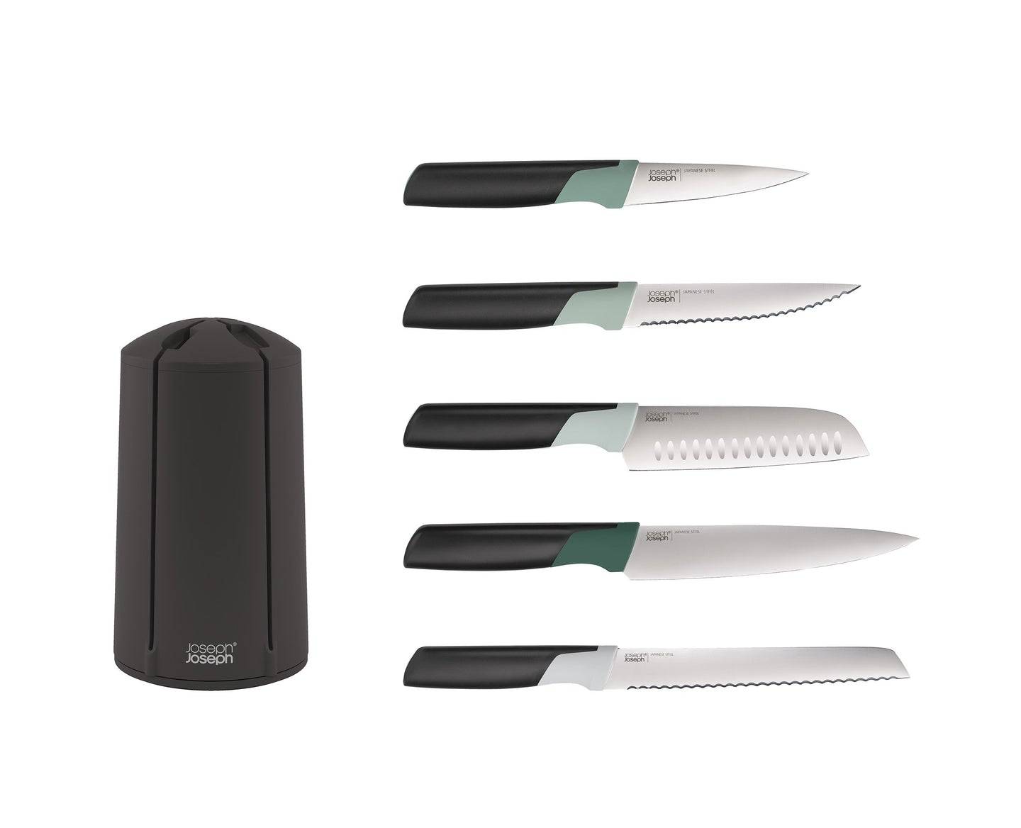Joseph Joseph Elevate™ Carousel 5-piece Knives Set – Sage